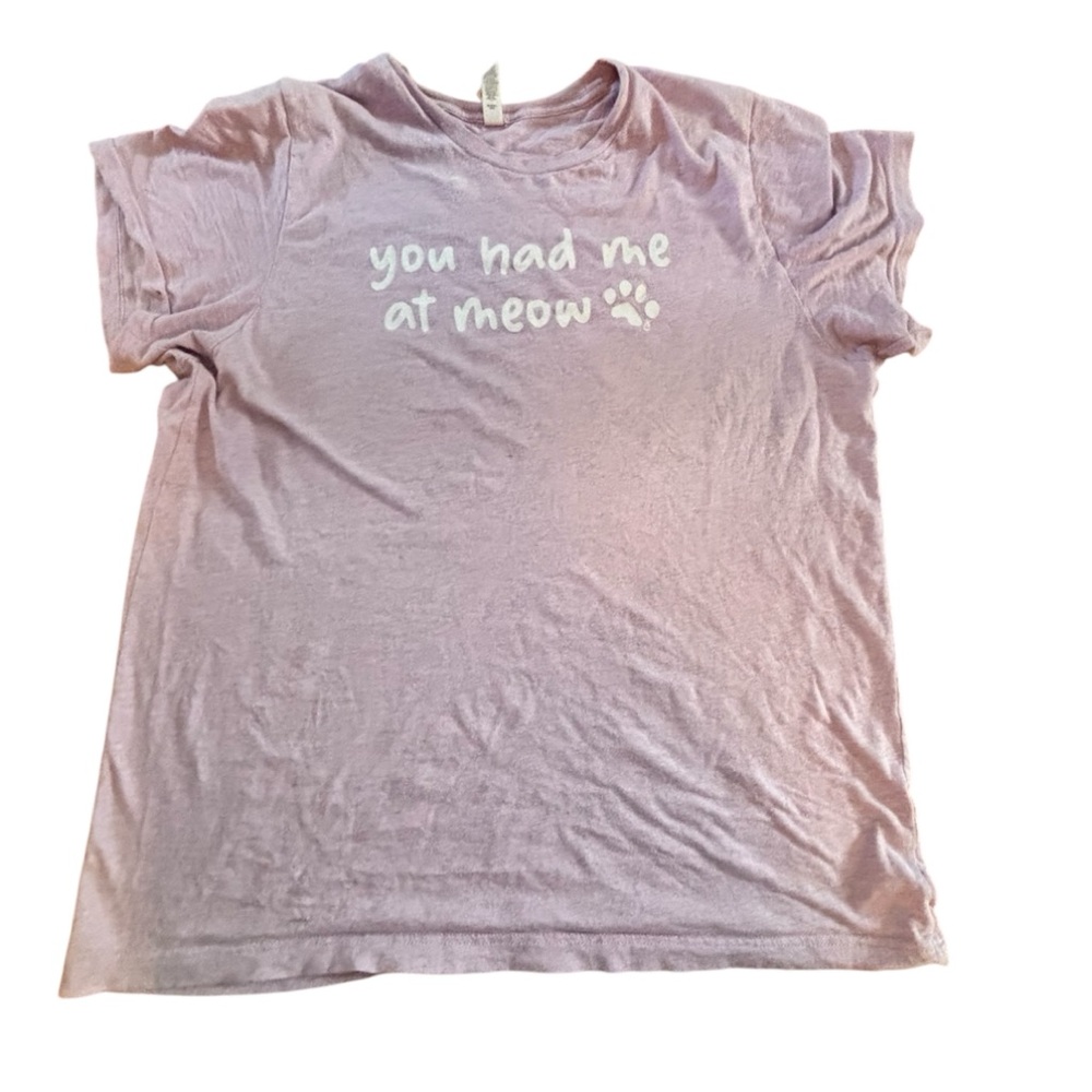 Women’s Funny Graphic Tee Funny Cat Shirt Size XL